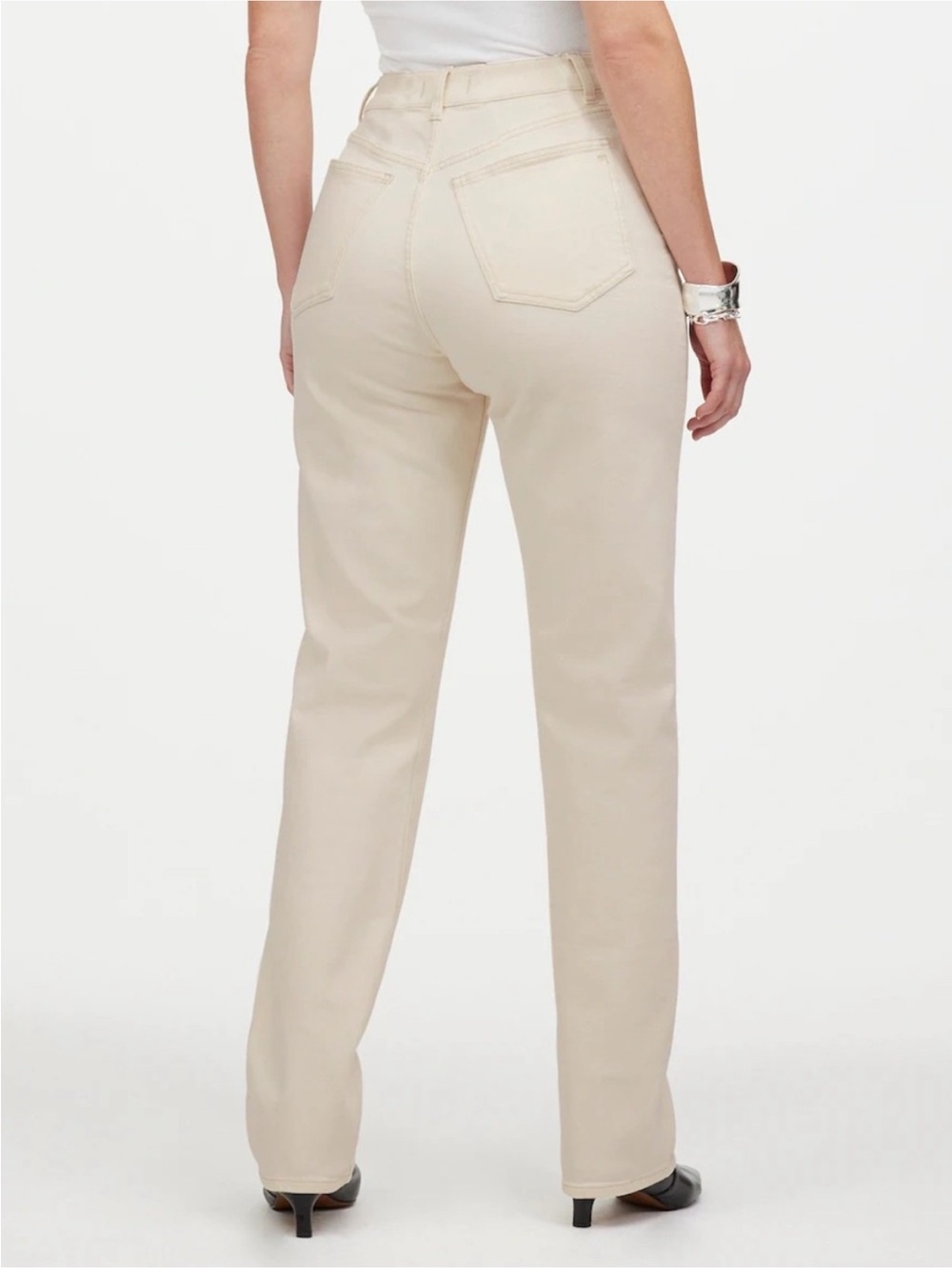 NWT Madewell Curvy 90’s Straight Leg Jeans in Cream size 30